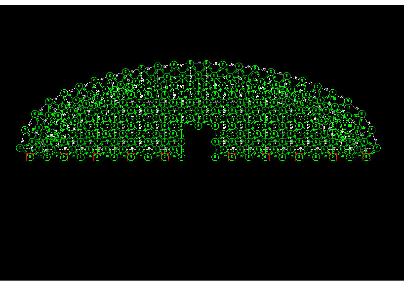 图们锡林浩特91跨，1000米长干煤棚网架设计